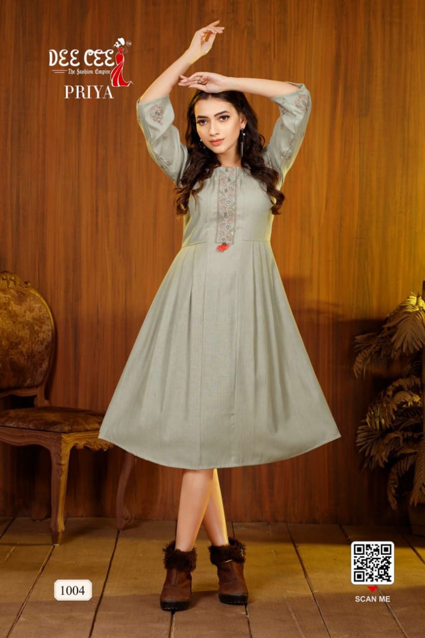 Priya By Dee Cee Rayon Anarkali Kurtis Wholesale Clothing Suppliers In India